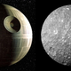 The Death Star looks like Mimas, but it’s about one third smaller. (Image: Lucasfilm/NASA)